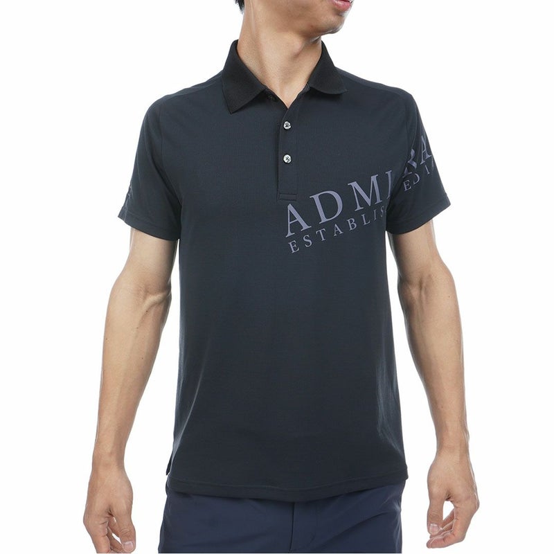 アドミラルゴルフ Admiral GOLF メンズ カラタッチプラス ロゴポロシャツ ADMA638 ブラック