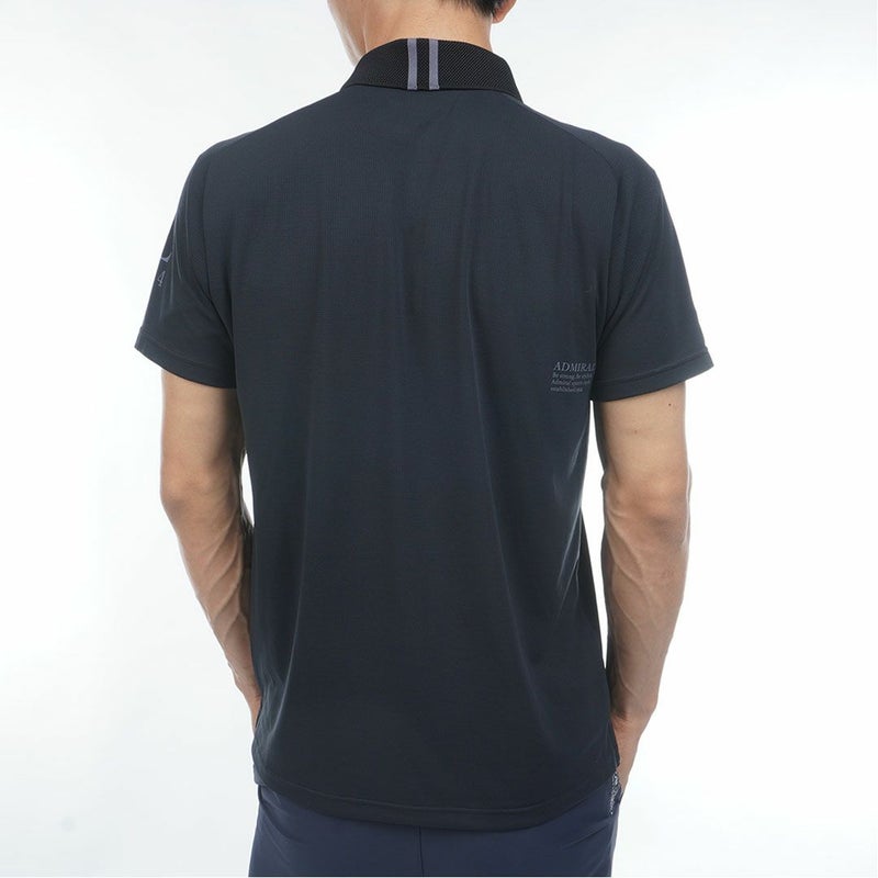 アドミラルゴルフ Admiral GOLF メンズ カラタッチプラス ロゴポロシャツ ADMA638 ブラック