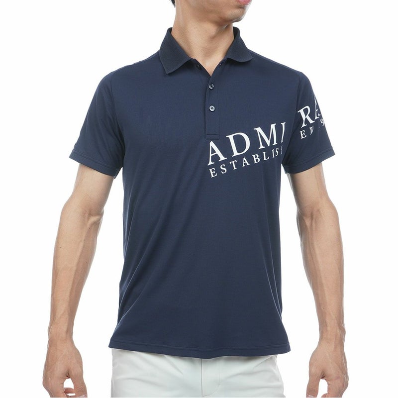 アドミラルゴルフ Admiral GOLF メンズ カラタッチプラス ロゴポロシャツ ADMA638 ネイビー