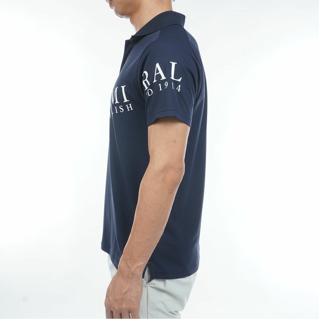 アドミラルゴルフ Admiral GOLF メンズ カラタッチプラス ロゴポロシャツ ADMA638 ネイビー