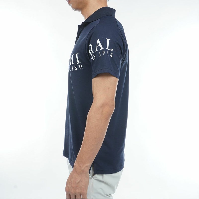 アドミラルゴルフ Admiral GOLF メンズ カラタッチプラス ロゴポロシャツ ADMA638 ネイビー