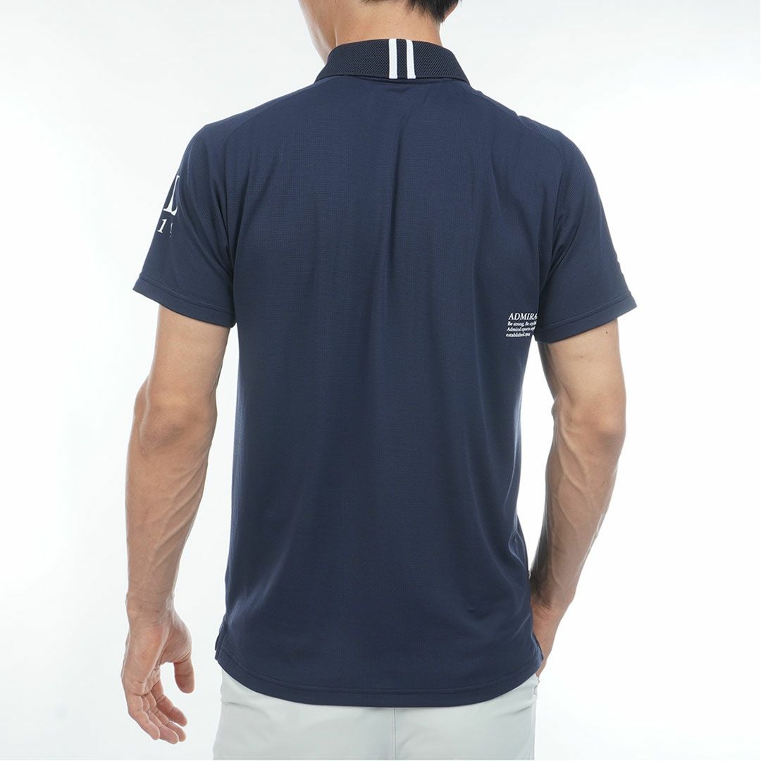 アドミラルゴルフ Admiral GOLF メンズ カラタッチプラス ロゴポロシャツ ADMA638 ネイビー