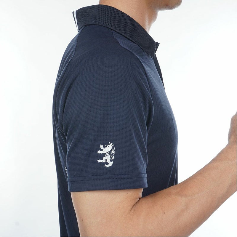 アドミラルゴルフ Admiral GOLF メンズ カラタッチプラス ロゴポロシャツ ADMA638 ネイビー