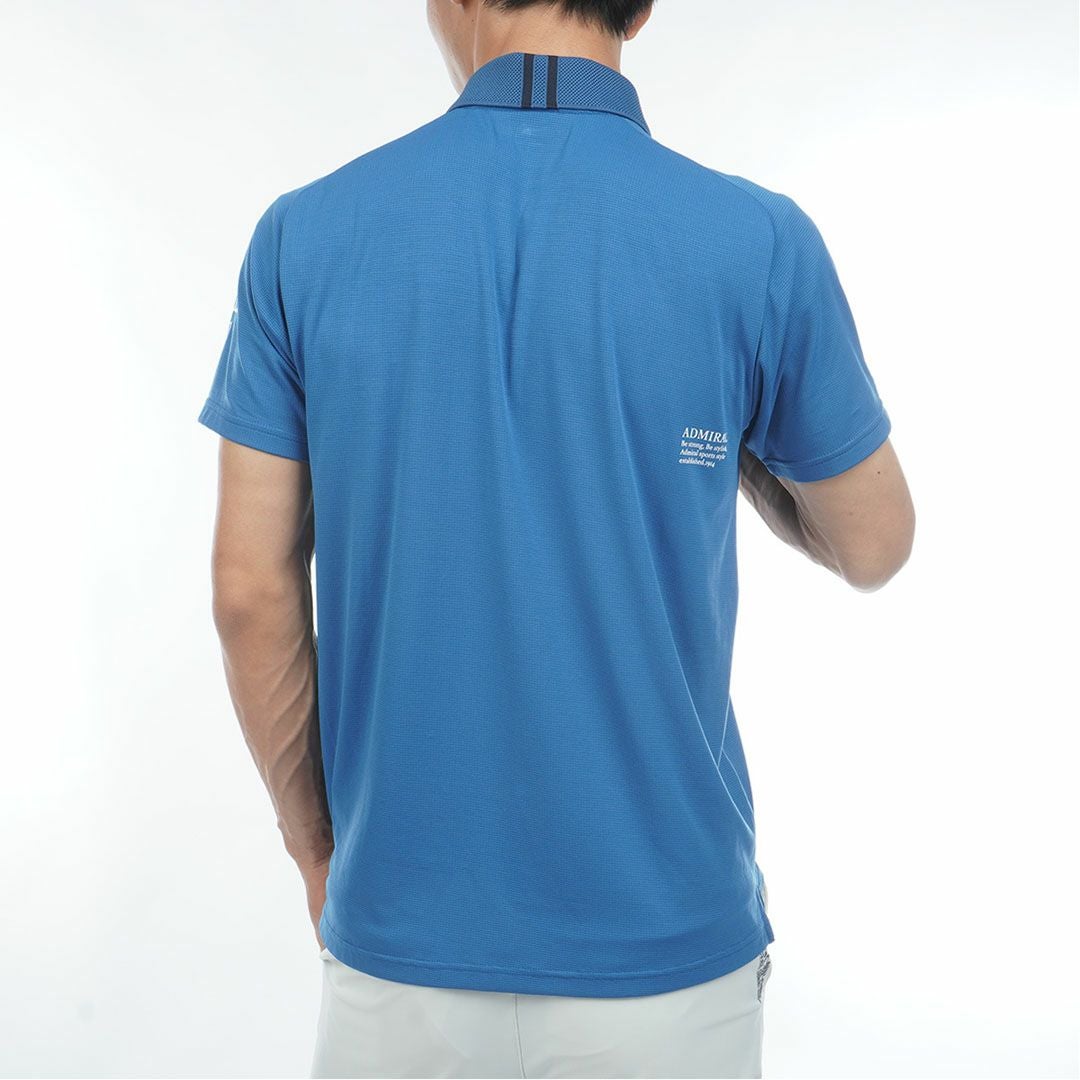 アドミラル　シャツ　Ｌ　ブルー 小平智プロ着用】[アドミラル ゴルフ]メンズ カラタッチ+(PLUS) ロゴ