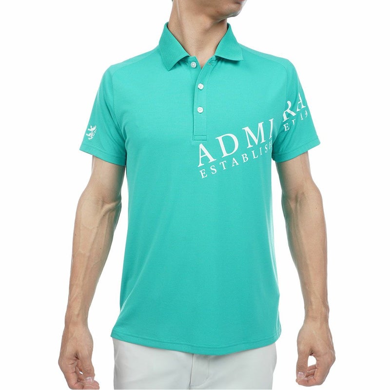 アドミラルゴルフ Admiral GOLF メンズ カラタッチプラス ロゴポロシャツ ADMA638 グリーン