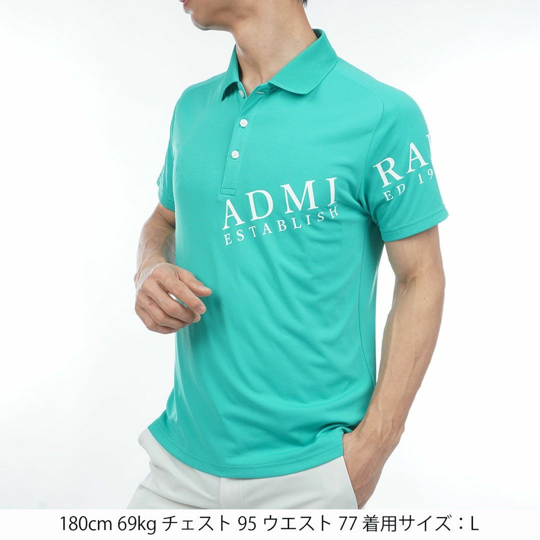 アドミラルゴルフ Admiral GOLF メンズ カラタッチプラス ロゴポロシャツ ADMA638 グリーン