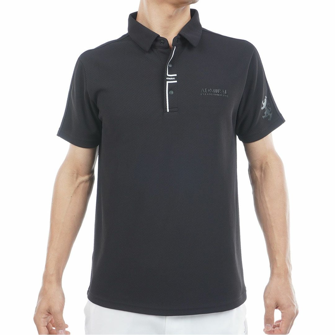 アドミラルゴルフ Admiral GOLF メンズ 汗染み防止 遮熱シャツ ADMA639 ブラック