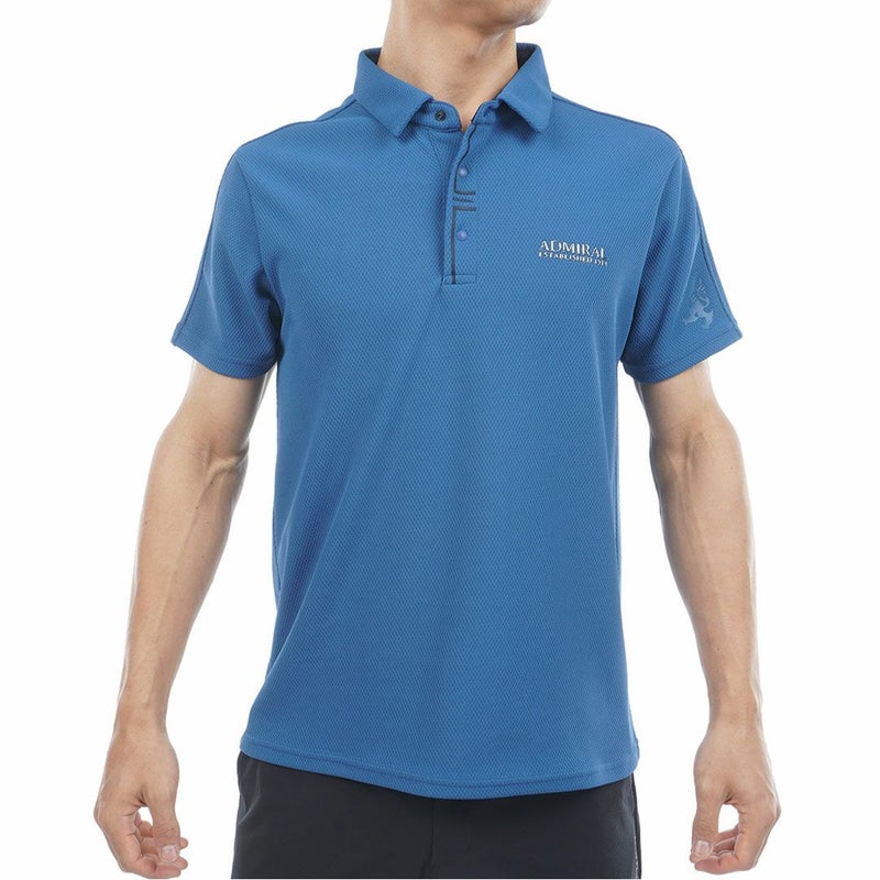 アドミラルゴルフ Admiral GOLF メンズ 汗染み防止 遮熱シャツ ADMA639 ディープブルー