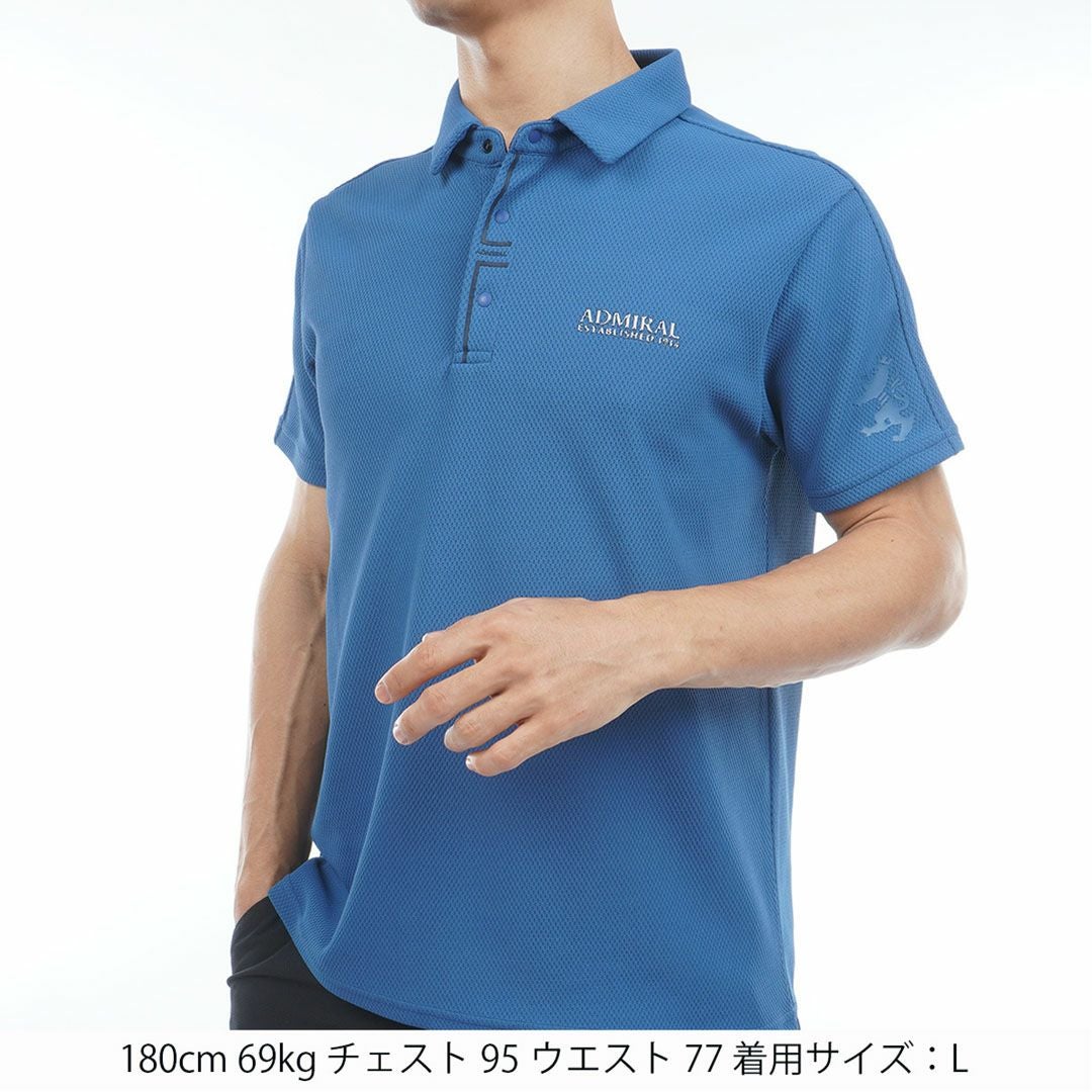 アドミラルゴルフ Admiral GOLF メンズ 汗染み防止 遮熱シャツ ADMA639 ディープブルー