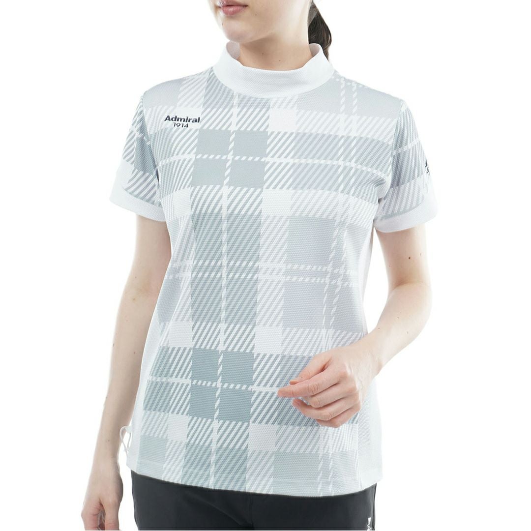 アドミラル ゴルフ Admiral GOLF レディース ポップコーン モックネックシャツ ADLA603 グレー