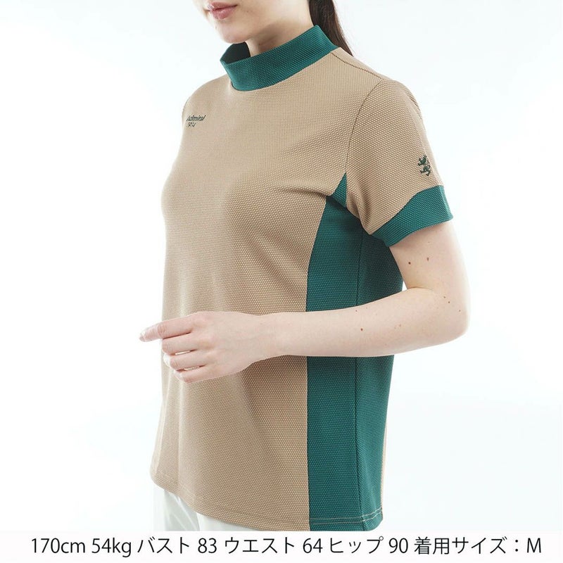 アドミラル ゴルフ Admiral GOLF レディース ポップコーン モックネックシャツ ADLA603 サンドベージュ