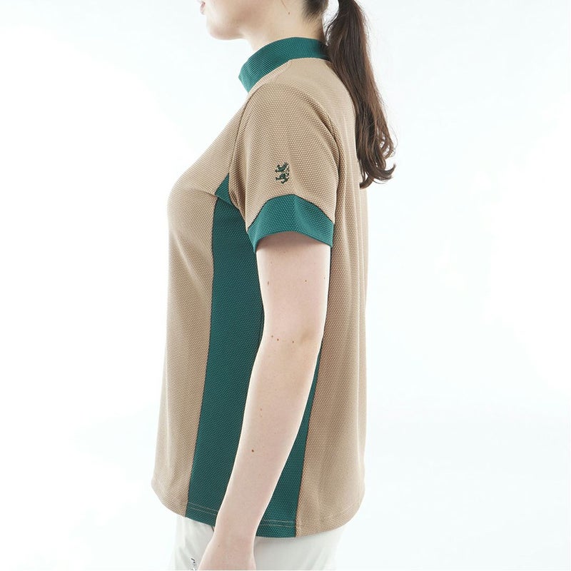 アドミラル ゴルフ Admiral GOLF レディース ポップコーン モックネックシャツ ADLA603 サンドベージュ