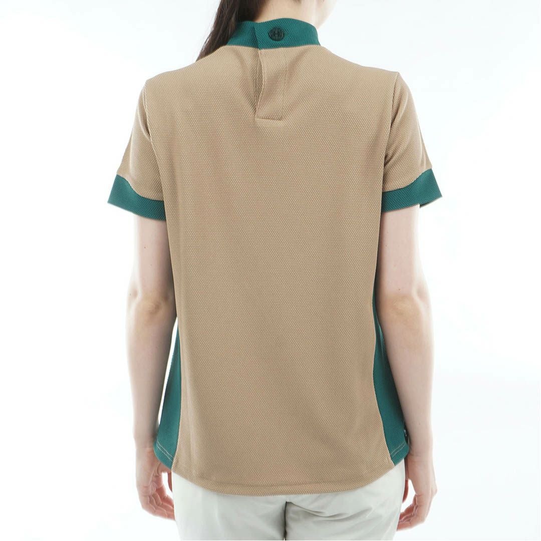 アドミラル ゴルフ Admiral GOLF レディース ポップコーン モックネックシャツ ADLA603 サンドベージュ