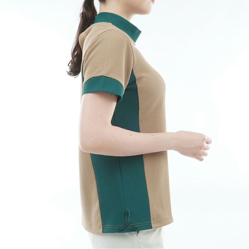 アドミラル ゴルフ Admiral GOLF レディース ポップコーン モックネックシャツ ADLA603 サンドベージュ