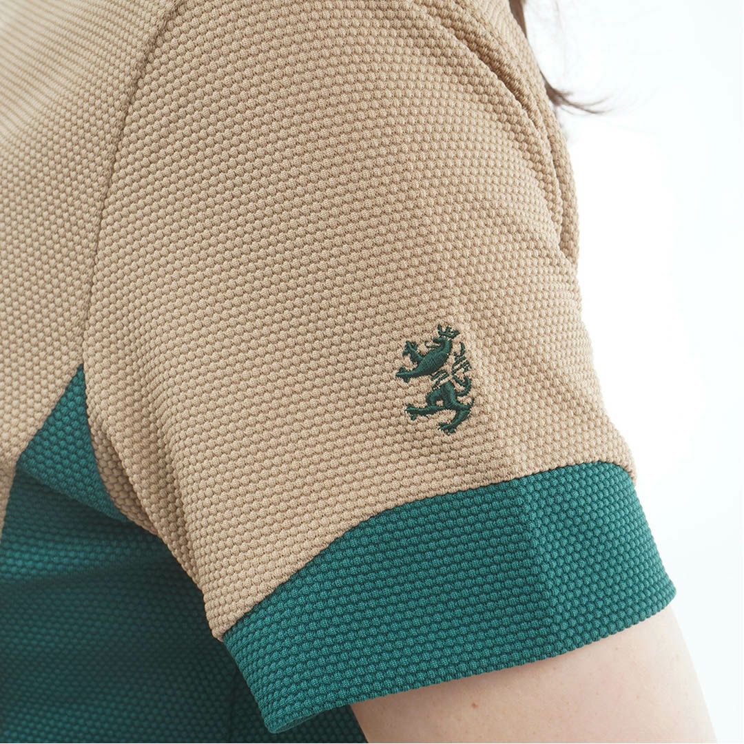 アドミラル ゴルフ Admiral GOLF レディース ポップコーン モックネックシャツ ADLA603 サンドベージュ