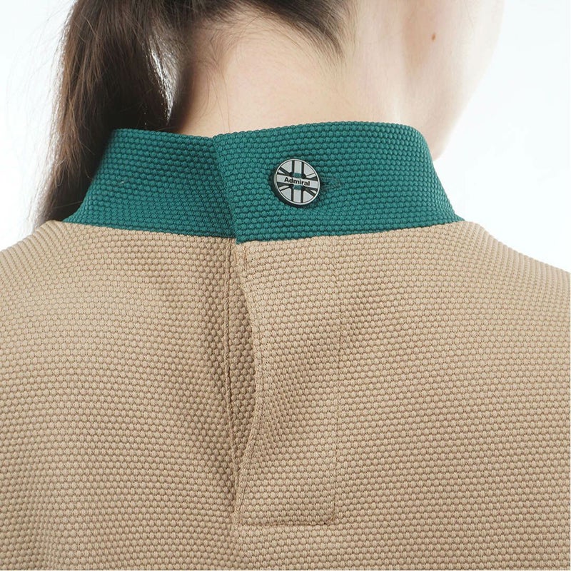 アドミラル ゴルフ Admiral GOLF レディース ポップコーン モックネックシャツ ADLA603 サンドベージュ