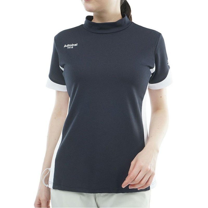 アドミラル ゴルフ Admiral GOLF レディース ポップコーン モックネックシャツ ADLA603 ネイビー