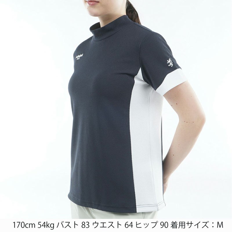 アドミラル ゴルフ Admiral GOLF レディース ポップコーン モックネックシャツ ADLA603 ネイビー