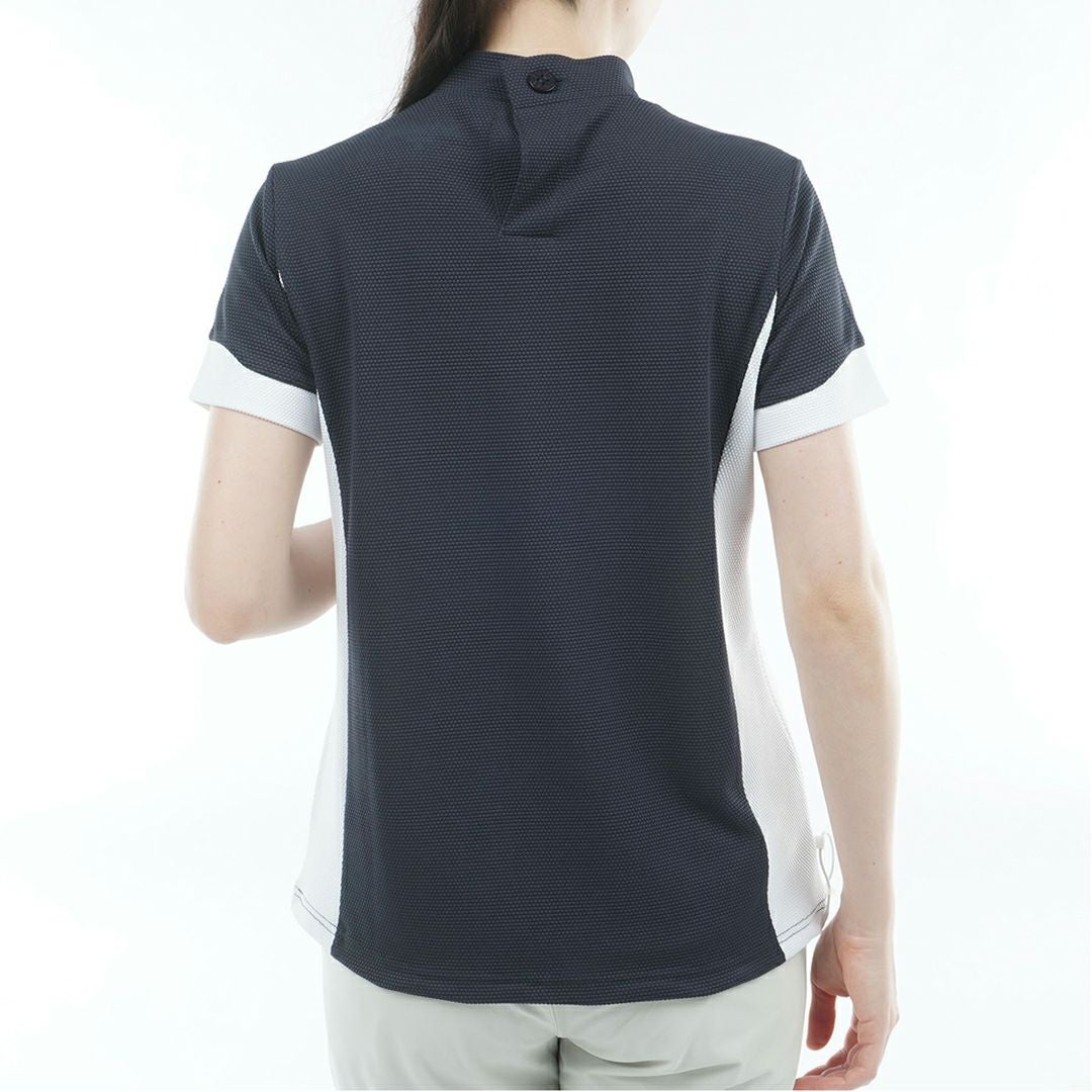 アドミラル ゴルフ Admiral GOLF レディース ポップコーン モックネックシャツ ADLA603 ネイビー