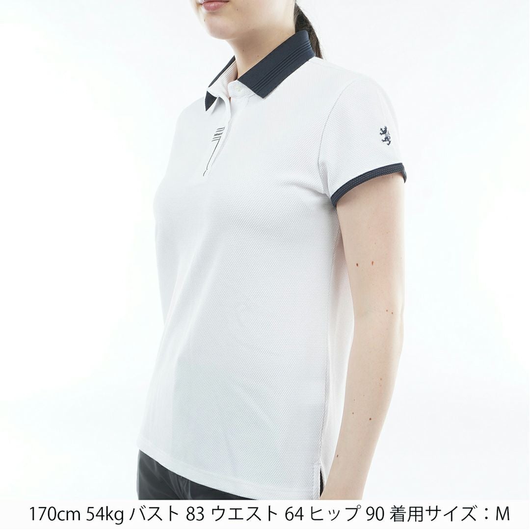 アドミラル ゴルフ Admiral GOLF レディース ポップコーン フレンチスリーブシャツ ADLA604 ホワイト