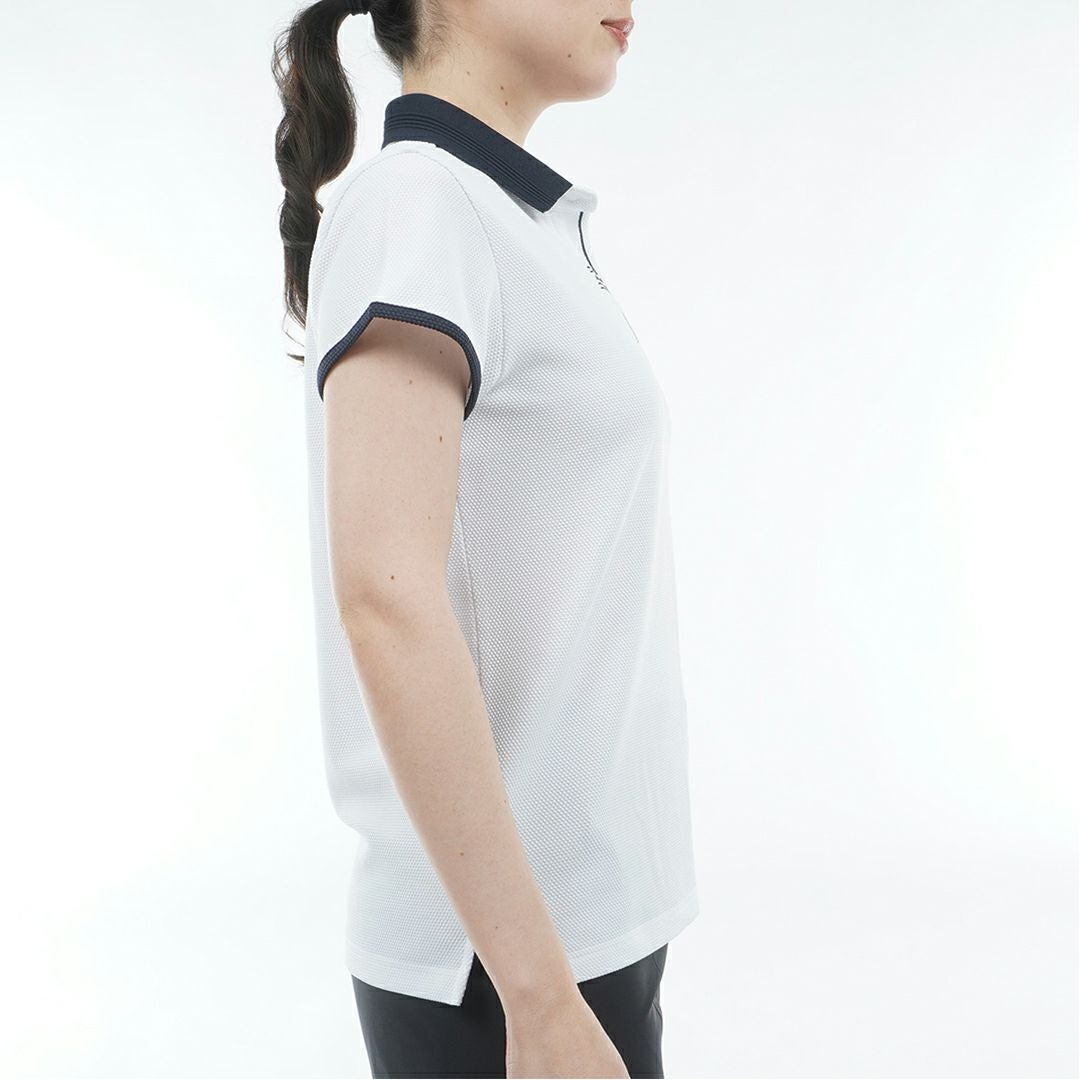 アドミラル ゴルフ Admiral GOLF レディース ポップコーン フレンチスリーブシャツ ADLA604 ホワイト