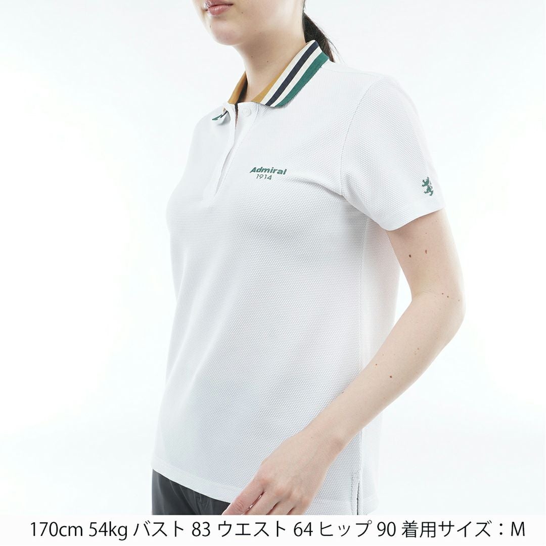アドミラル ゴルフ Admiral GOLF レディース ポップコーン ラインポロシャツ ADLA605 ホワイト