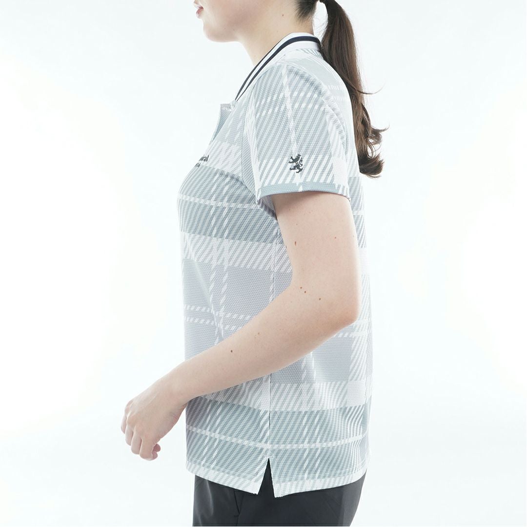 アドミラル ゴルフ Admiral GOLF レディース ポップコーン ラインポロシャツ ADLA605 グレー