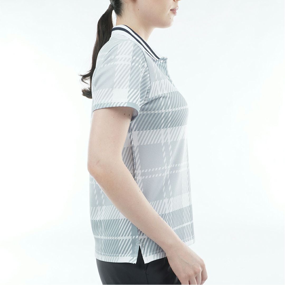 アドミラル ゴルフ Admiral GOLF レディース ポップコーン ラインポロシャツ ADLA605 グレー