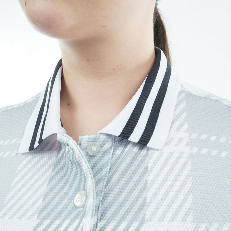 アドミラル ゴルフ Admiral GOLF レディース ポップコーン ラインポロシャツ ADLA605 グレー