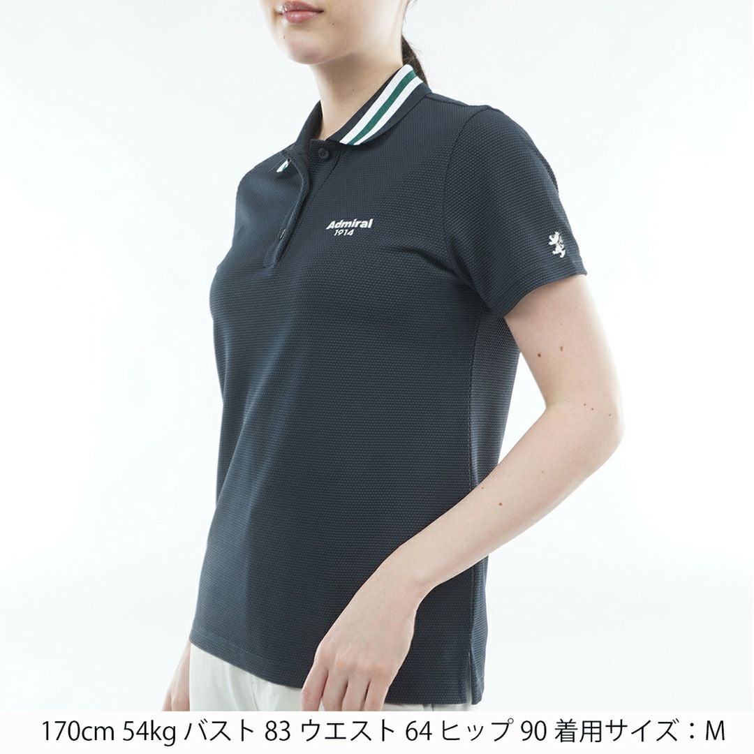 アドミラル ゴルフ Admiral GOLF レディース ポップコーン ラインポロシャツ ADLA605 ネイビー