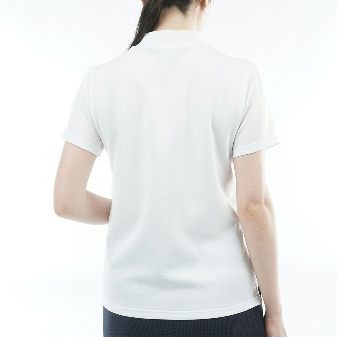 AdmiralGOLF アドミラルゴルフ レディース カラタッチ 半袖モックネックシャツ ホワイト 詳細3