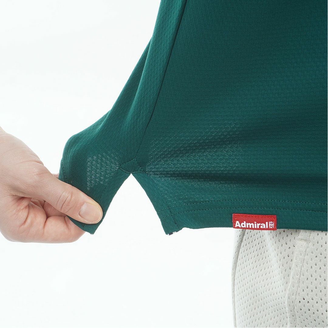 AdmiralGOLF アドミラルゴルフ レディース カラタッチ 半袖モックネックシャツ ダークグリーン 詳細6