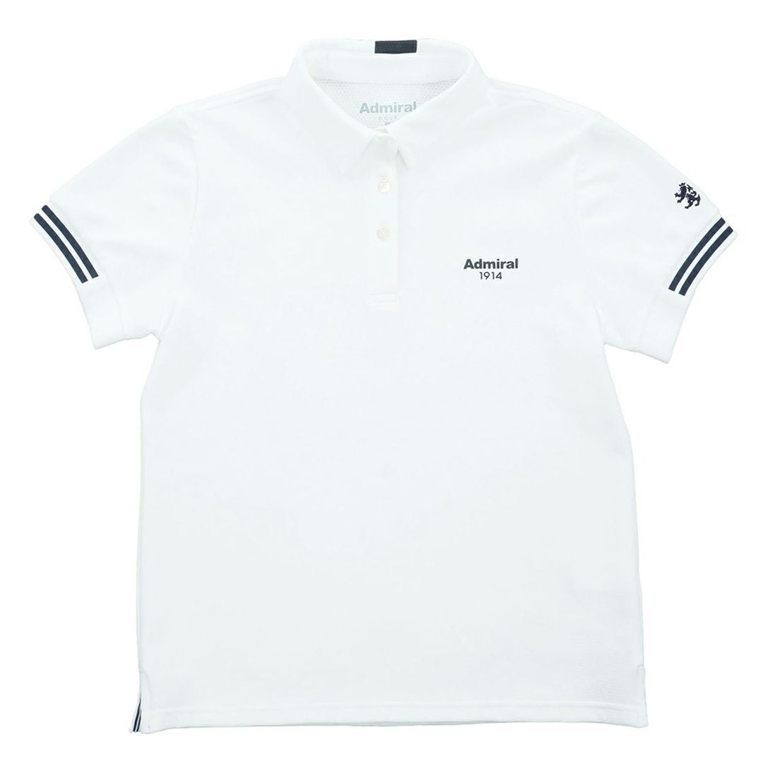 アドミラルゴルフ Admiral GOLF レディース カラタッチ ワンポイントロゴシャツ ADLA610 ホワイト