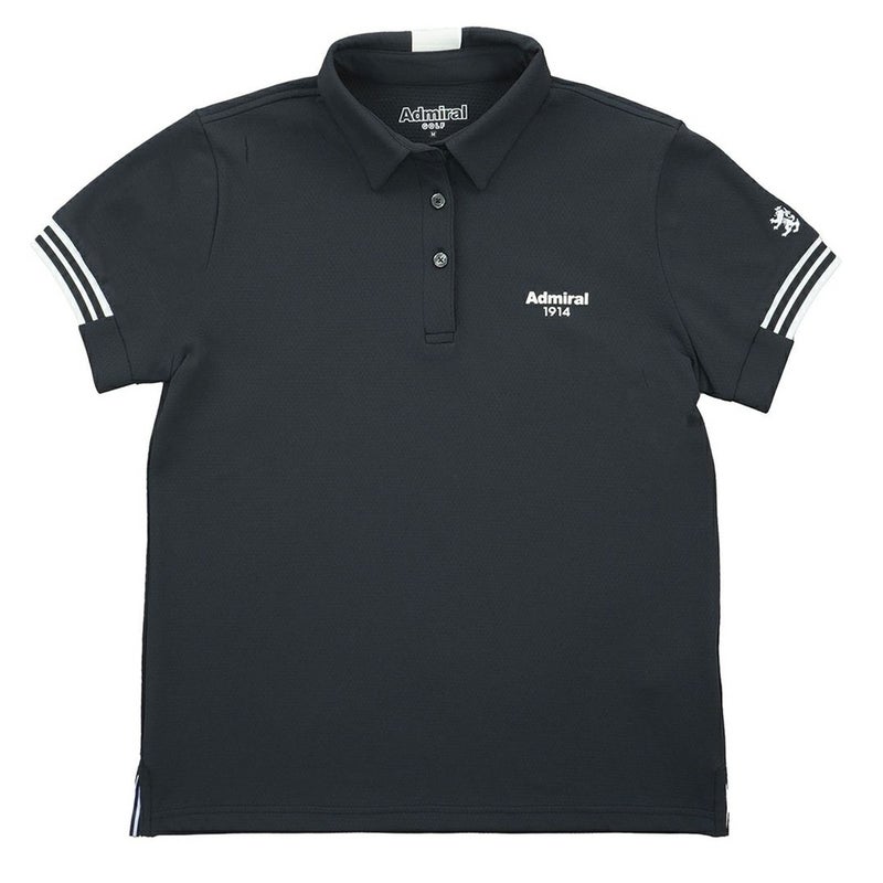 アドミラルゴルフ Admiral GOLF レディース カラタッチ ワンポイントロゴシャツ ADLA610 ブラック