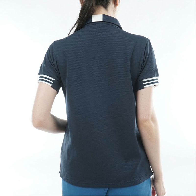 アドミラルゴルフ Admiral GOLF レディース カラタッチ ワンポイントロゴシャツ ADLA610 ネイビー