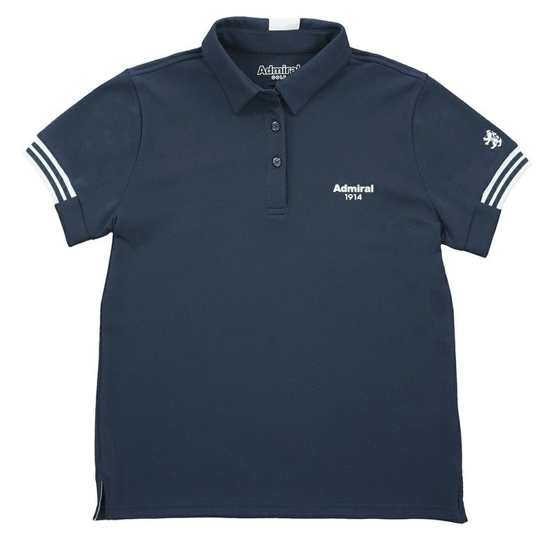 アドミラルゴルフ Admiral GOLF レディース カラタッチ ワンポイントロゴシャツ ADLA610 ネイビー