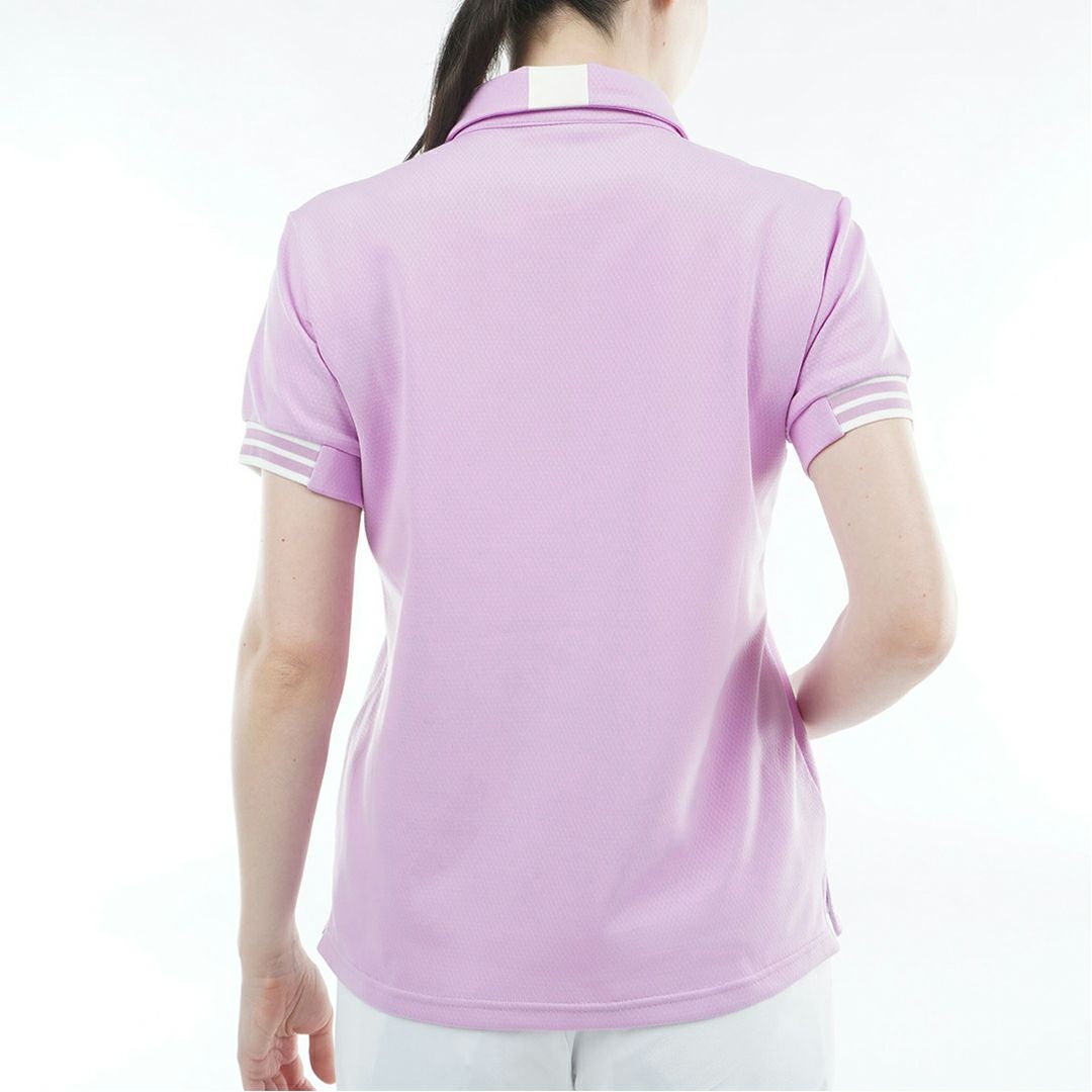 アドミラルゴルフ Admiral GOLF レディース カラタッチ ワンポイントロゴシャツ ADLA610 ラベンダー