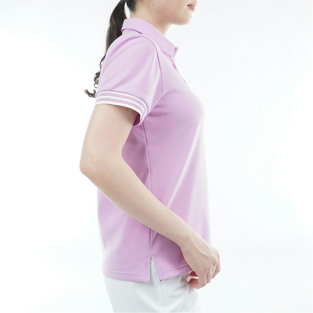 アドミラルゴルフ Admiral GOLF レディース カラタッチ ワンポイントロゴシャツ ADLA610 ラベンダー