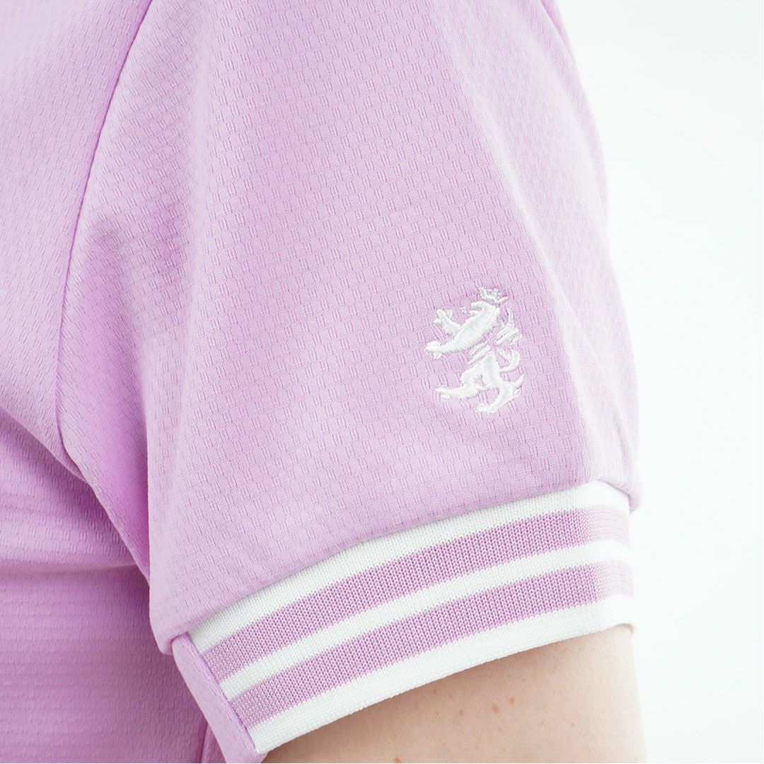 アドミラルゴルフ Admiral GOLF レディース カラタッチ ワンポイントロゴシャツ ADLA610 ラベンダー