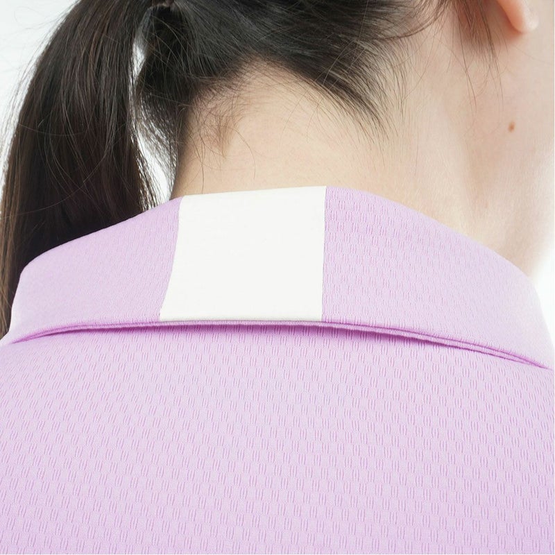 アドミラルゴルフ Admiral GOLF レディース カラタッチ ワンポイントロゴシャツ ADLA610 ラベンダー