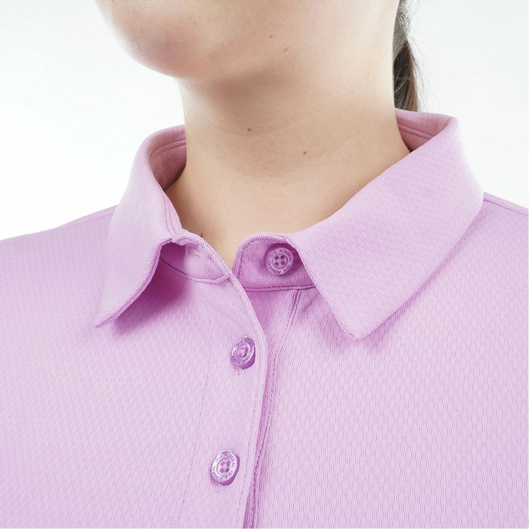 アドミラルゴルフ Admiral GOLF レディース カラタッチ ワンポイントロゴシャツ ADLA610 ラベンダー