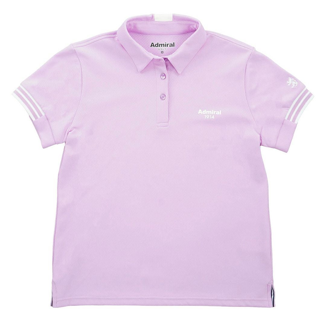 アドミラルゴルフ Admiral GOLF レディース カラタッチ ワンポイントロゴシャツ ADLA610 ラベンダー