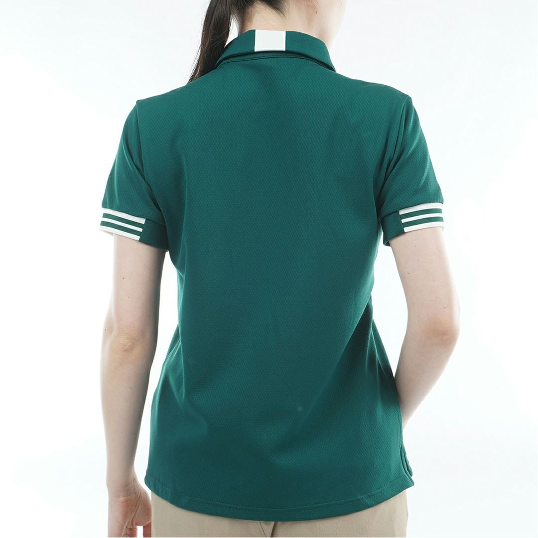 アドミラルゴルフ Admiral GOLF レディース カラタッチ ワンポイントロゴシャツ ADLA610 ダークグリーン