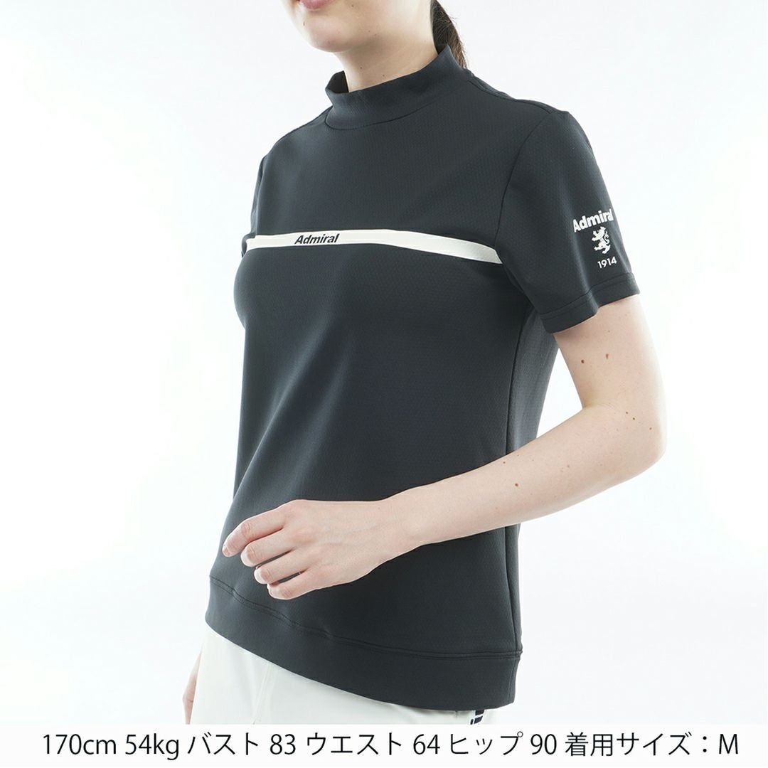 アドミラルゴルフ Admiral GOLF レディース カラタッチ モックネックシャツ ADLA611 ブラック