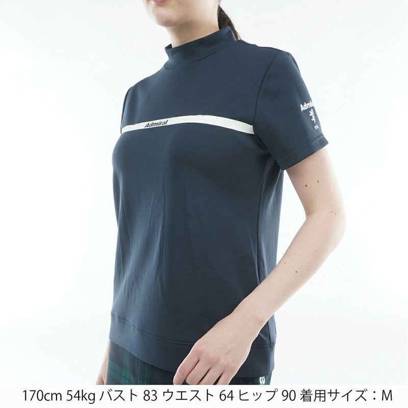 アドミラルゴルフ Admiral GOLF レディース カラタッチ モックネックシャツ ADLA611 ネイビー