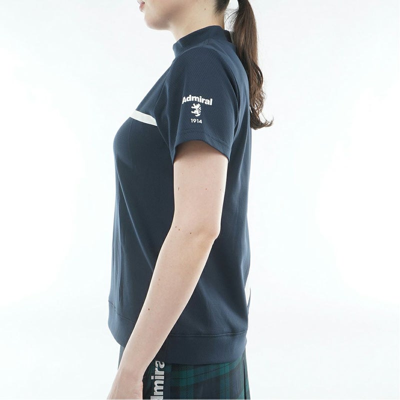 アドミラルゴルフ Admiral GOLF レディース カラタッチ モックネックシャツ ADLA611 ネイビー