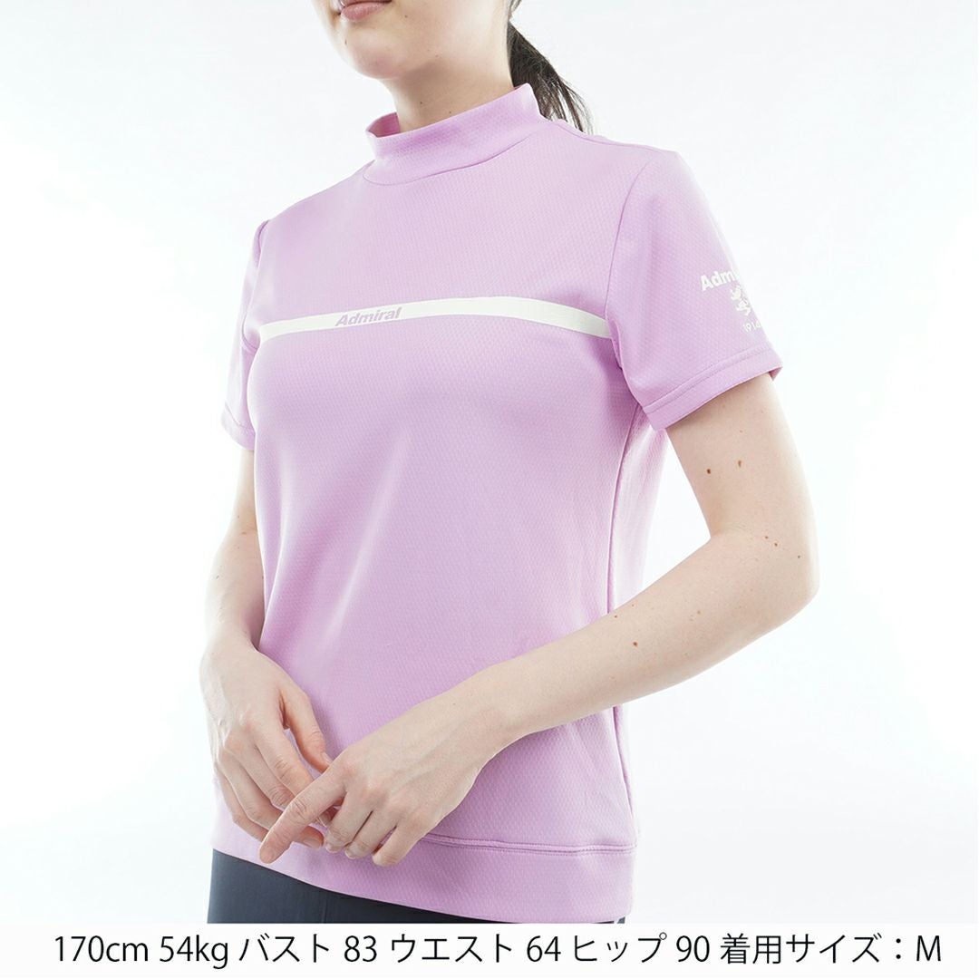 アドミラルゴルフ Admiral GOLF レディース カラタッチ モックネックシャツ ADLA611 ラベンダー