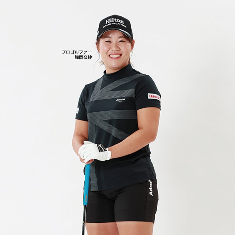 畑岡奈紗プロ着用　アドミラルゴルフ Admiral GOLF レディース 4WAYツイル ショートパンツ ADLA612 ブラック
