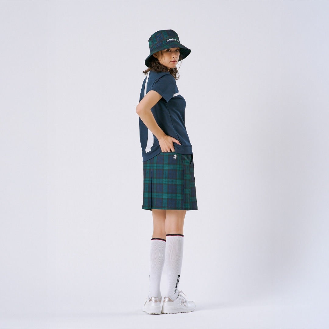 アドミラルゴルフ Admiral GOLF レディース 4WAYツイル タイトスカート ADLA613 モデル着用2