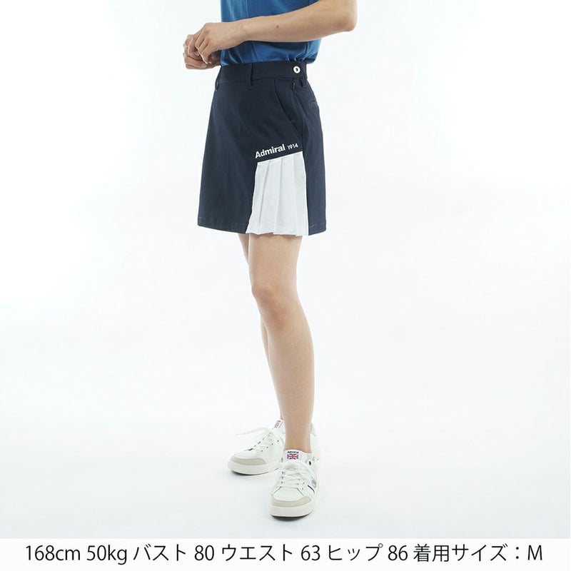 アドミラルゴルフ Admiral GOLF レディース 透け防 サイドプリーツスカート ADLA616 ネイビー